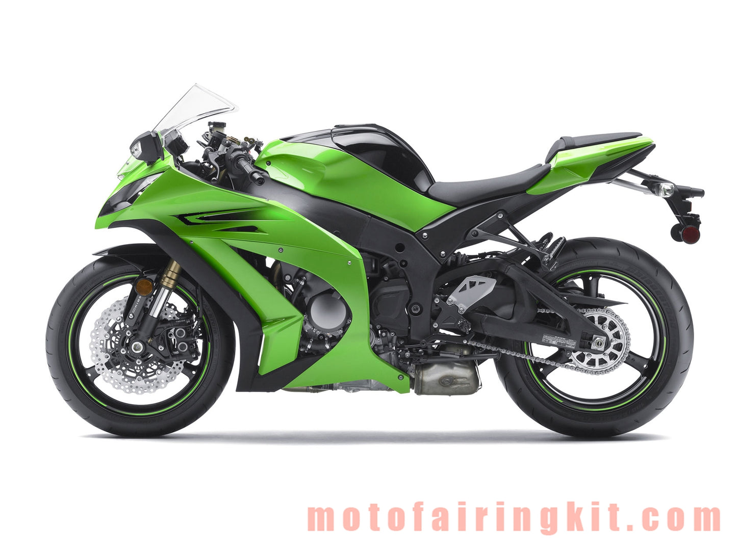 Motorcycle Decals Sticker for ZX-10R ZX10R 2011 2012 2013 2014 2015 Motorbike Racing Fairing Decal (Green & Black)