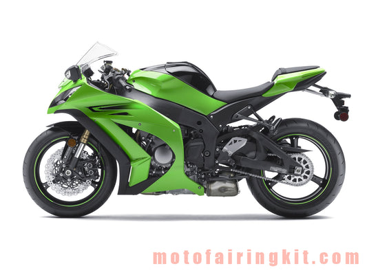 Calcomanías adhesivas para motocicletas ZX-10R ZX10R 2011 2012 2013 2014 2015 Calcomanía de carenado de carreras de motocicletas (verde y negro)