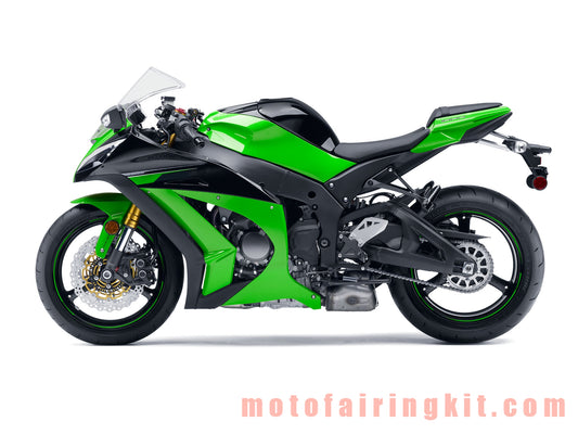 Motorcycle Decals Sticker for ZX-10R ZX10R 2011 2012 2013 2014 2015 Motorbike Racing Fairing Decal (Green & Silver)