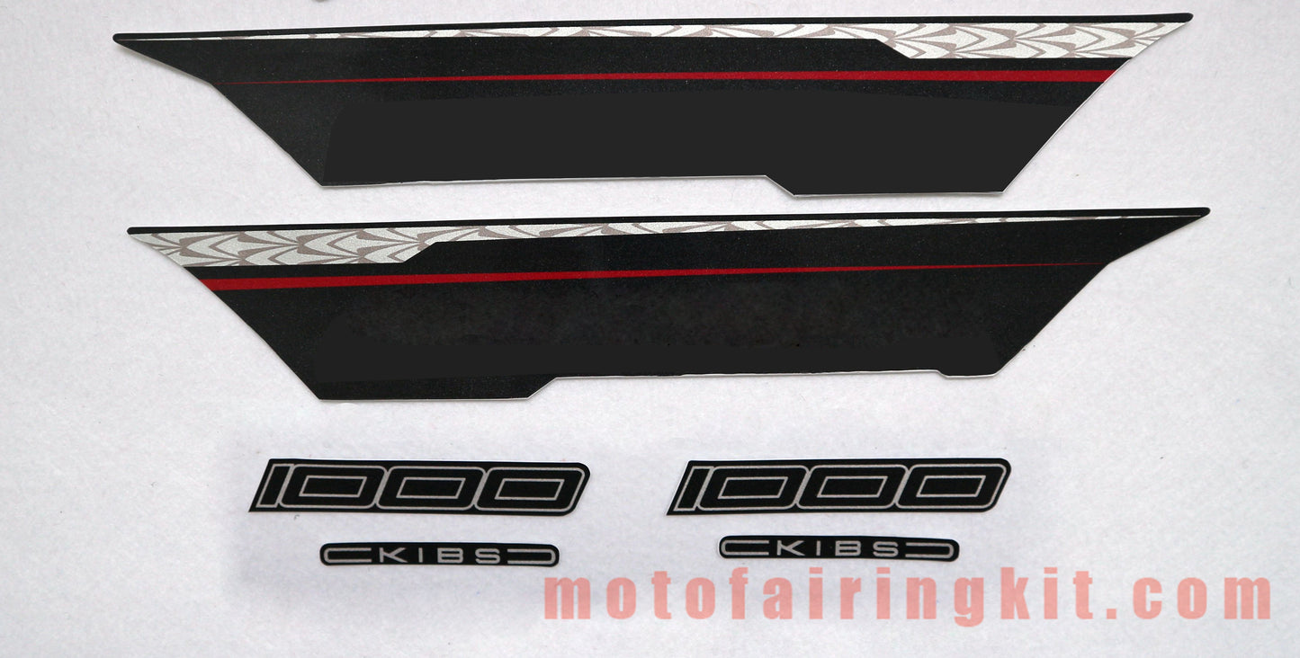 Calcomanías adhesivas para motocicletas ZX-10R ZX10R 2011 2012 2013 2014 2015 Calcomanía de carenado de carreras de motocicletas (negro y plateado)