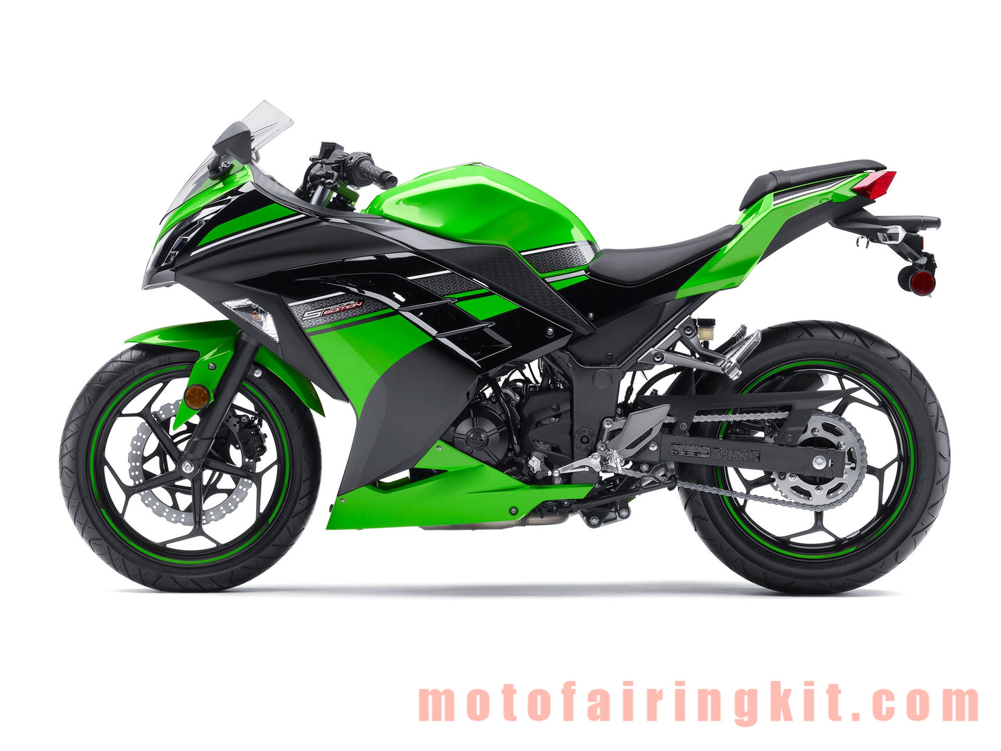 Motorcycle Decals Sticker for EX300R 300 ZX300R 2013 2014 EX300R ZX300R 13 14 Motorbike Racing Fairing Decal (Green & Black)