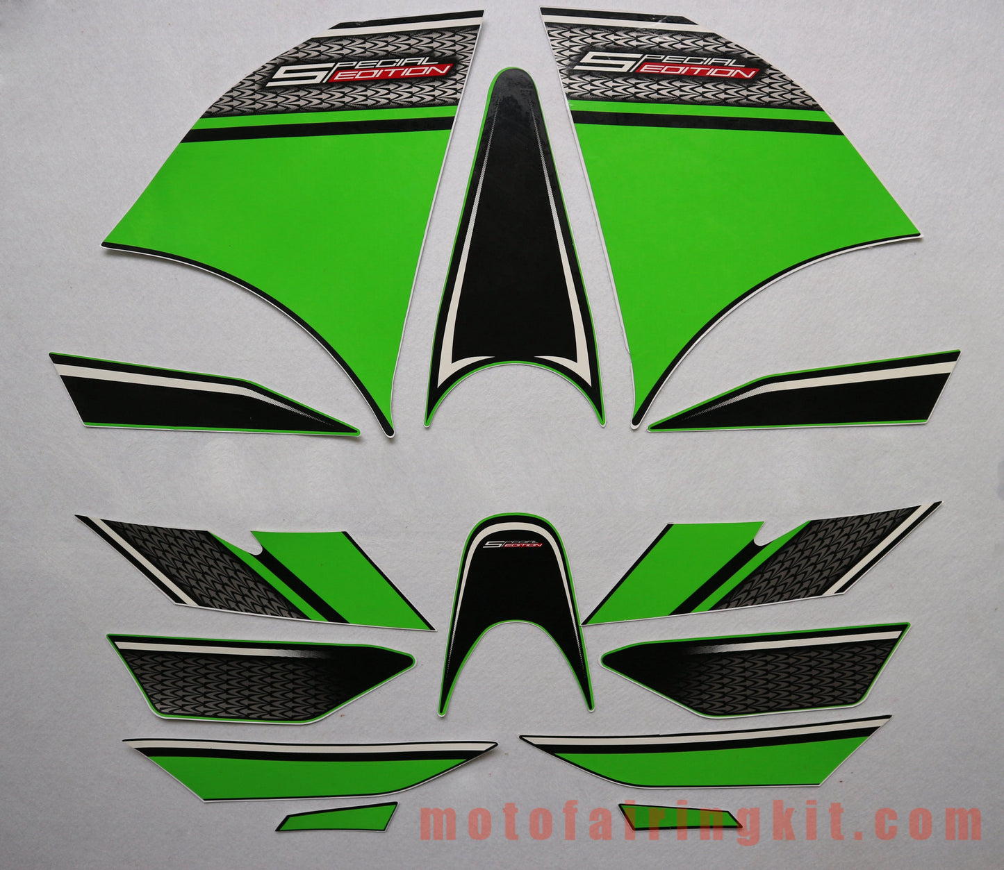 Motorcycle Decals Sticker for EX300R 300 ZX300R 2013 2014 EX300R ZX300R 13 14 Motorbike Racing Fairing Decal (Green & Black)