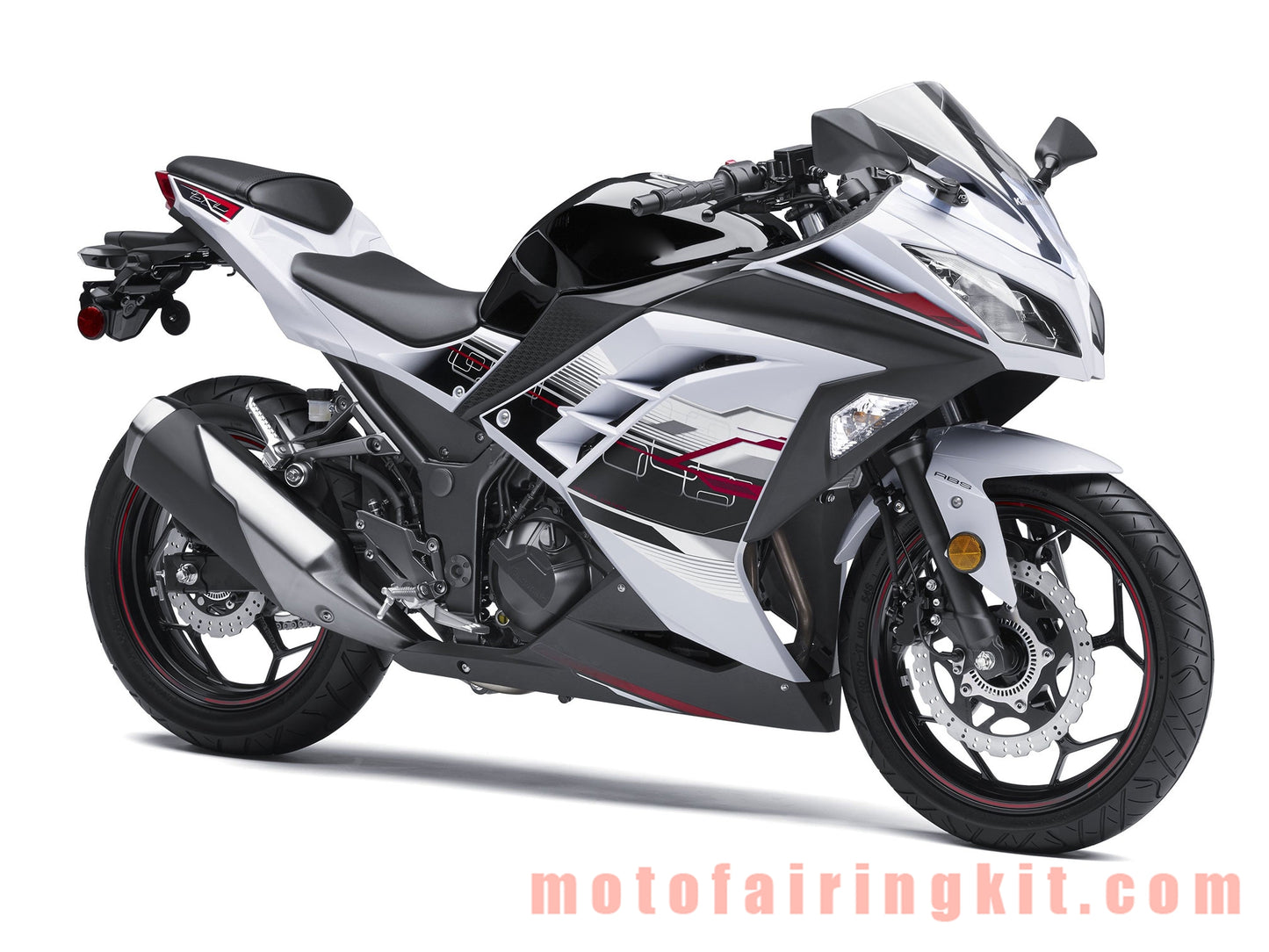 Motorcycle Decals Sticker for EX300R 300 ZX300R 2013 2014 EX300R ZX300R 13 14 Motorbike Racing Fairing Decal (Black & Red)