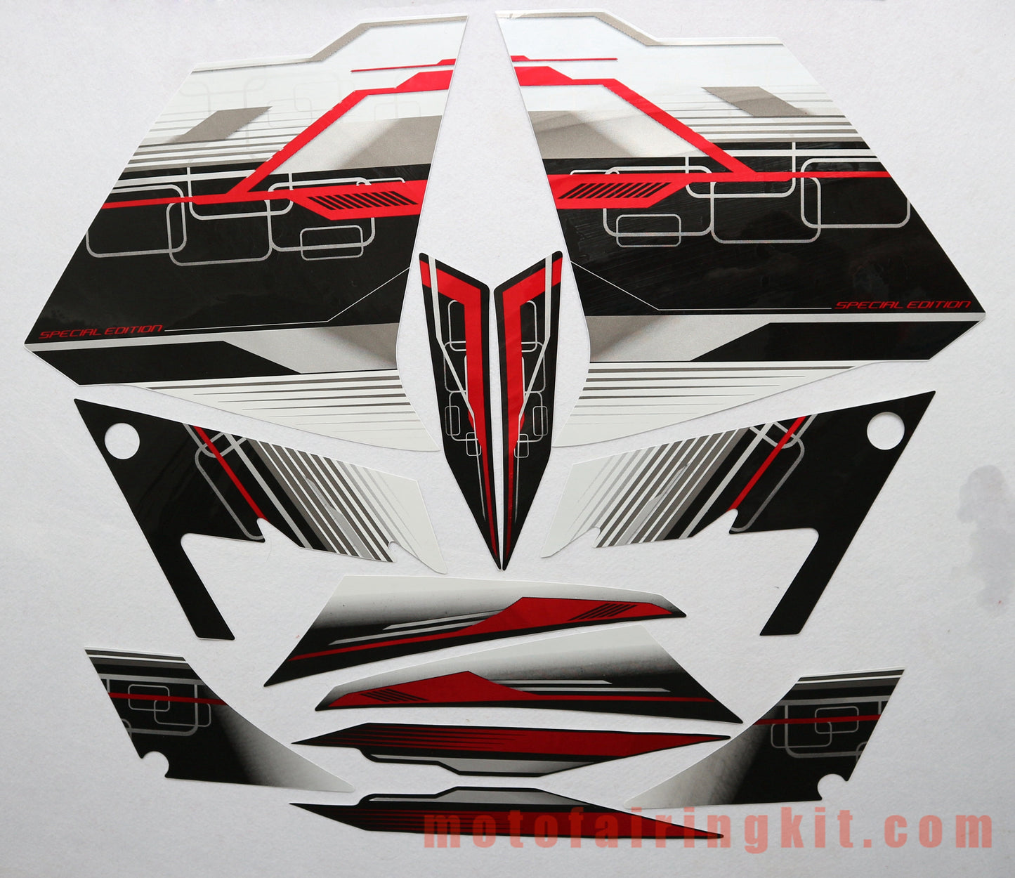 Motorcycle Decals Sticker for EX300R 300 ZX300R 2013 2014 EX300R ZX300R 13 14 Motorbike Racing Fairing Decal (Black & Red)