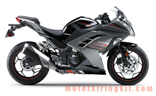 オートバイ デカール ステッカー EX300R 300 ZX300R 2013 2014 EX300R ZX300R 13 14 バイク レーシング フェアリング デカール (シルバー &amp; レッド)