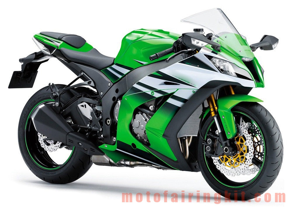 ZX-10R ZX10R 2011 2012 2013 2014 2015 バイク レーシング フェアリング デカール (グリーン &amp; ホワイト) 用 オートバイ デカール ステッカー