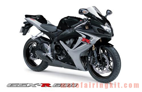 オートバイデカールステッカー GSX-R750 GSX-R600 K6 2006 2007 GSXR 600 750 K6 06 07 バイクレーシングフェアリングデカール (ブラック)