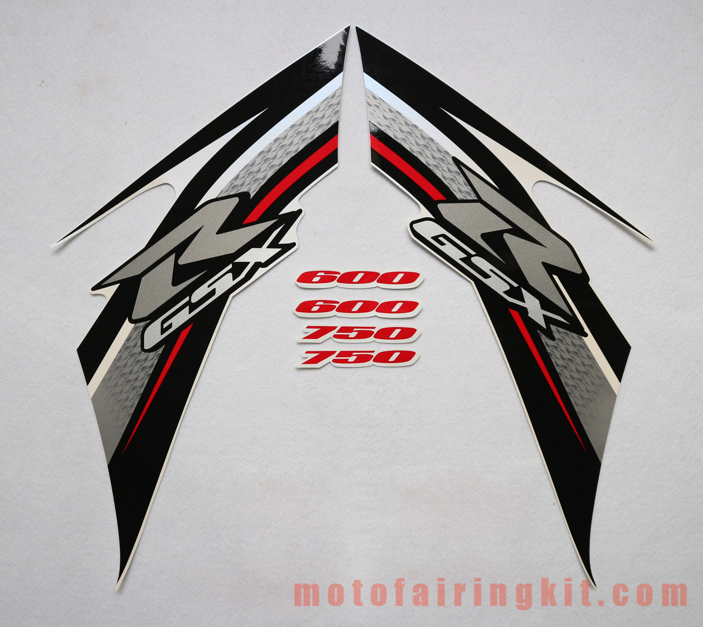 Motorcycle Decals Sticker for GSX-R750 GSX-R600 K11 2011 2012 2013 2014 2015 2016 Motorbike Racing Fairing Decal (Black & Gray)