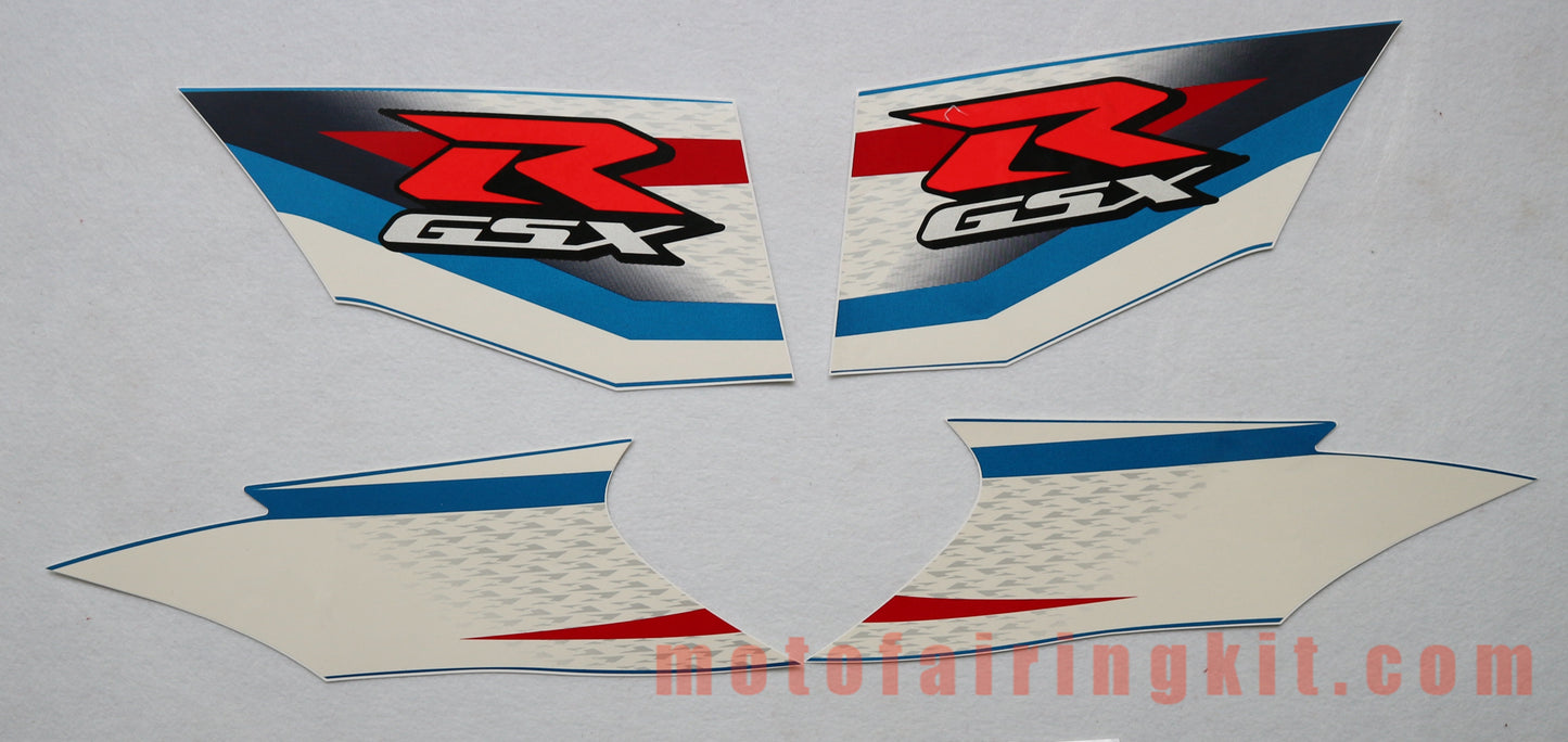 Calcomanías adhesivas para motocicletas YZF-1000 R1 2009 2010 2011 YZF 1000 R1 09 10 11 Calcomanía de carenado de carreras de motocicletas (azul y blanco)