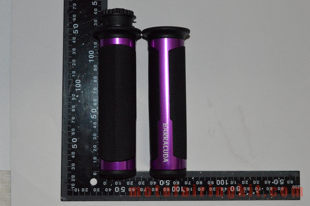 Generic Motorcycle 7/8 Inch Aluminum Rubber Handlebar Grips with Bar Ends Caps Plugs For The Bike Use Handlebars With An Inner Diameter Of 22mm (7/8 ")(Purple & Black)