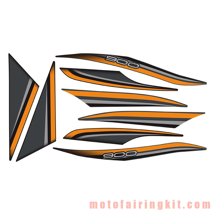 Motorcycle Decals Sticker for Z900 2017 2018 2019 Motorbike Racing Fairing Decal (Orange)