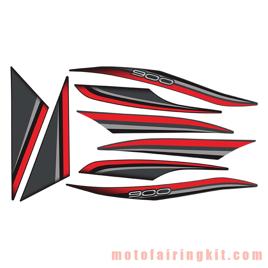 Motorcycle Decals Sticker for Z900 2017 2018 2019 Motorbike Racing Fairing Decal (Red)