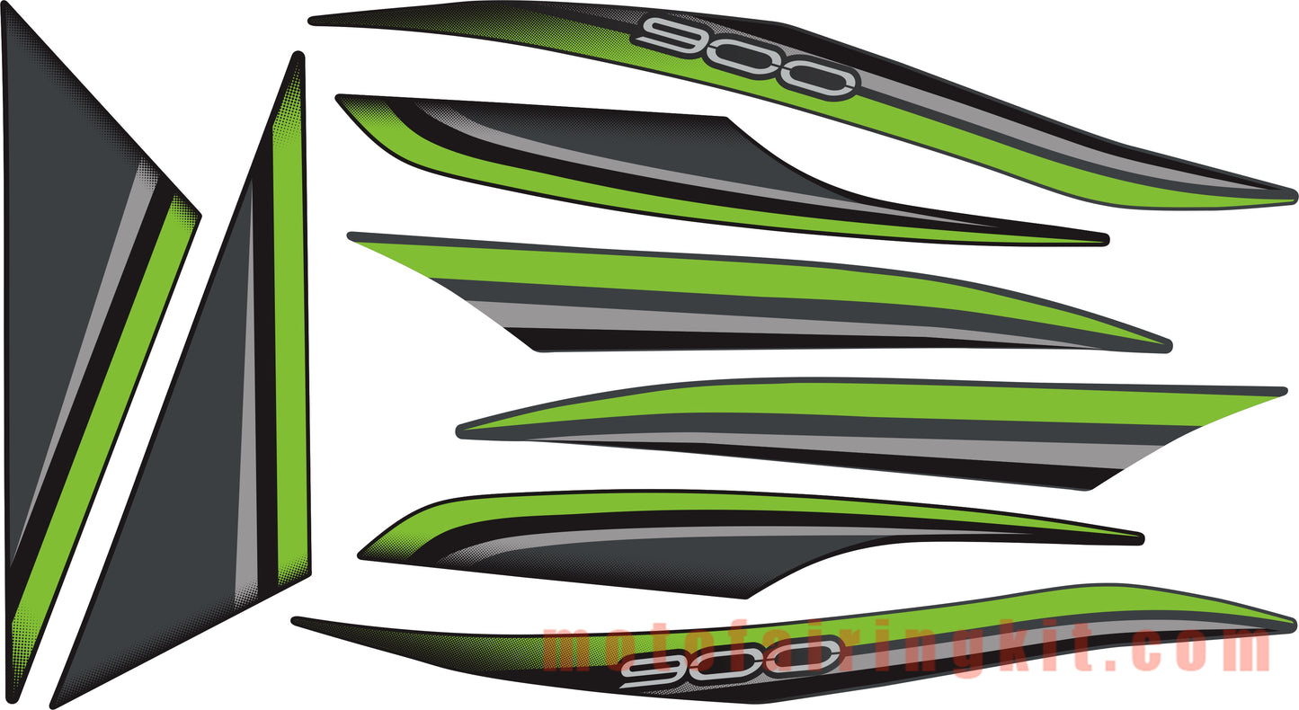 Motorcycle Decals Sticker for Z900 2017 2018 2019 Motorbike Racing Fairing Decal (Green)