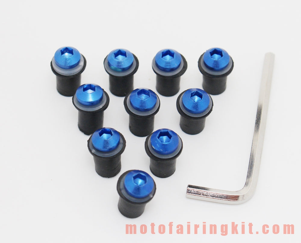 Generic Windshield Well nuts Bolts Screw Nut Motorcycle Anodized Aluminum Blue