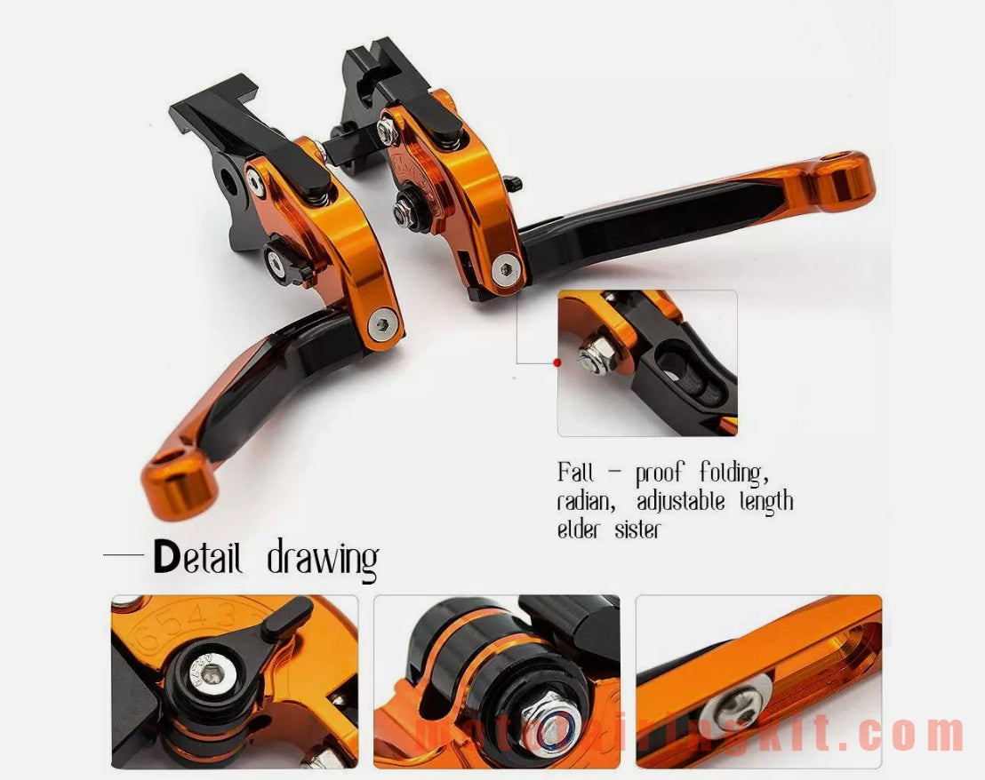 Generic Folding Adjustable Brake Clutch Lever CNC fit Orange